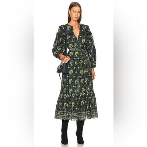 Ulla Johnson Green Floral Maxi Dress